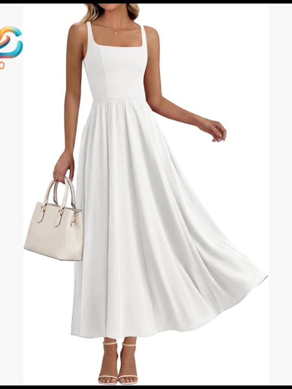 Sleeveless Square Neck Maxi Dress Formal Cocktail Wedding Guest